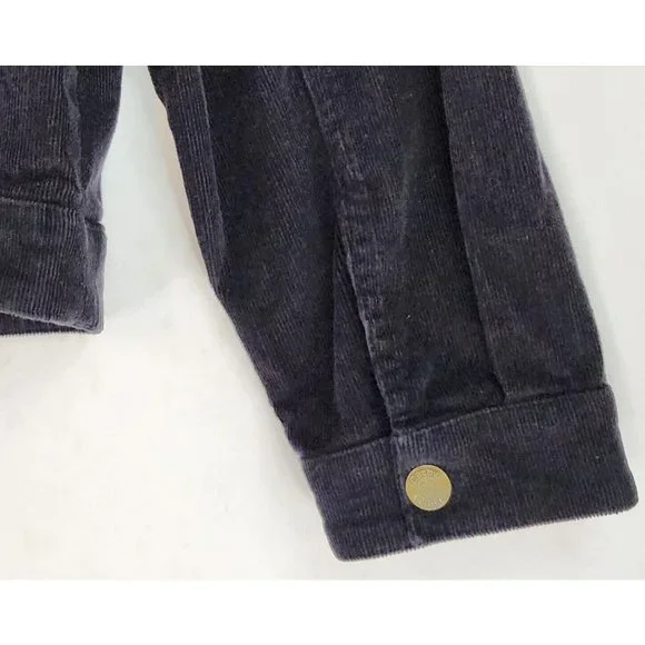 Cathy Daniels Jacket Womens Large Black Corduroy Rhinestone Western Snap On - Picture 9 of 11